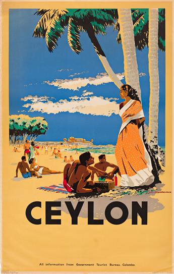 C. K. L. Samarasinha (1919-2003).  CEYLON. 1948. 40x25 inches, 102x65 cm. Charles & Read Ltd., London.